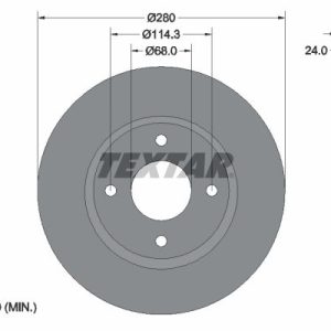 Brzdový kotouč TEXTAR 92269203 Brzdový kotouč TEXTAR 92269203